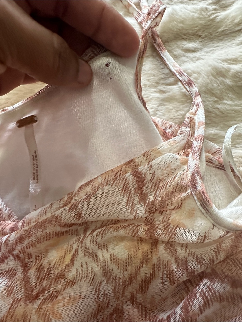 Free People high-low summer sun dress Sz L - Picture 6 of 8